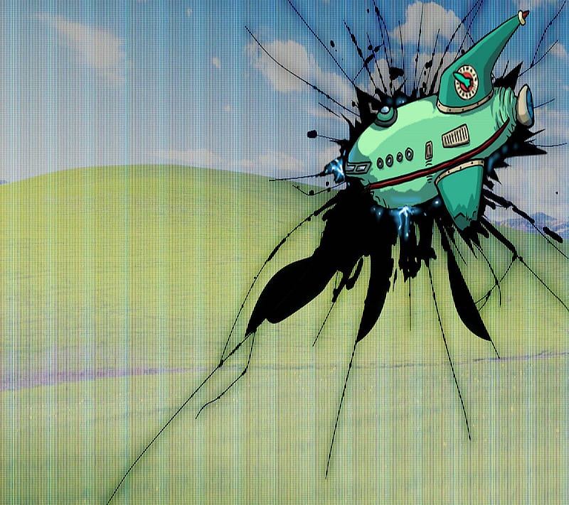 Futurama Ship Crash, fry, leela, HD wallpaper