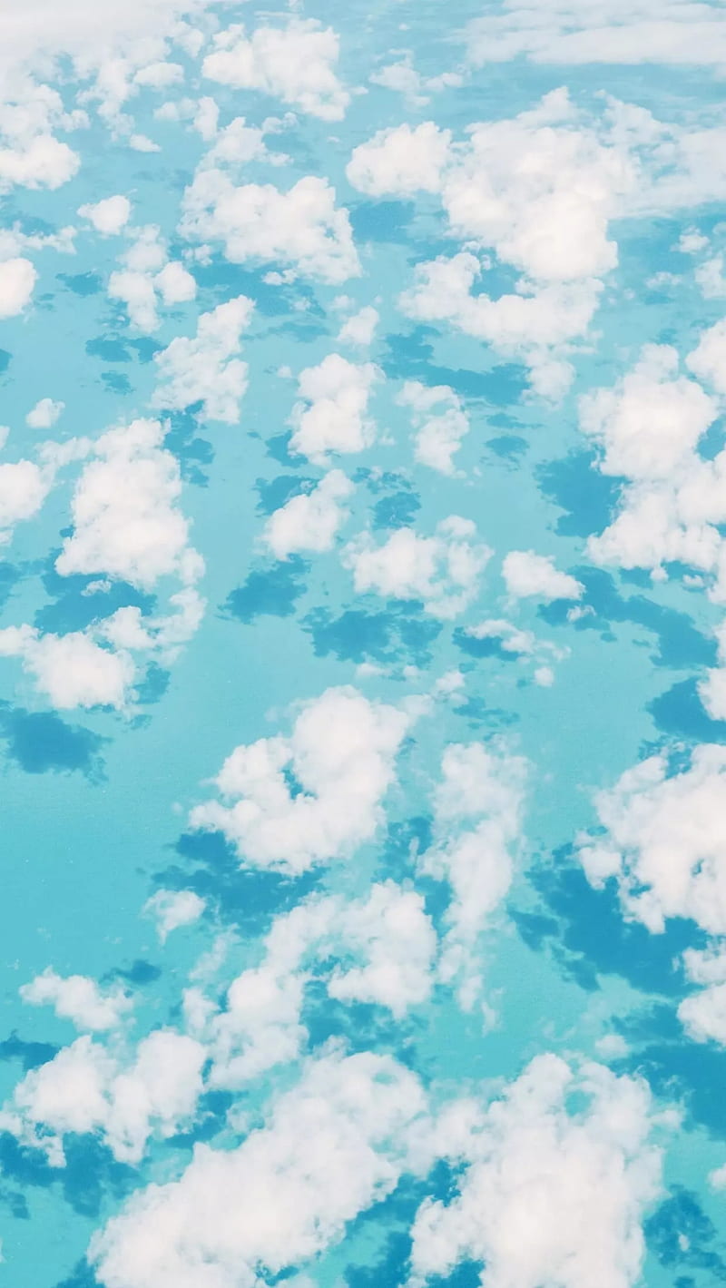 Cute sky , blue, clouds, nature, white, HD phone wallpaper
