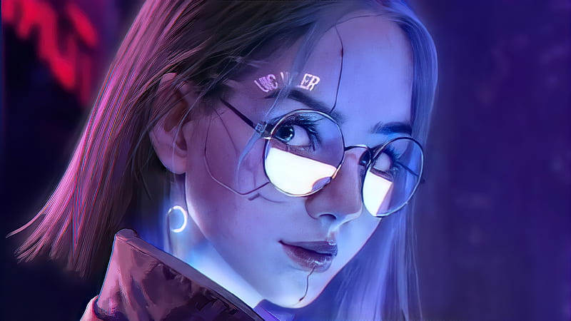 Drawing Girl, anime, anime , cyberpunk, cyberpunk 2077, draw, girls, uic wler, HD wallpaper