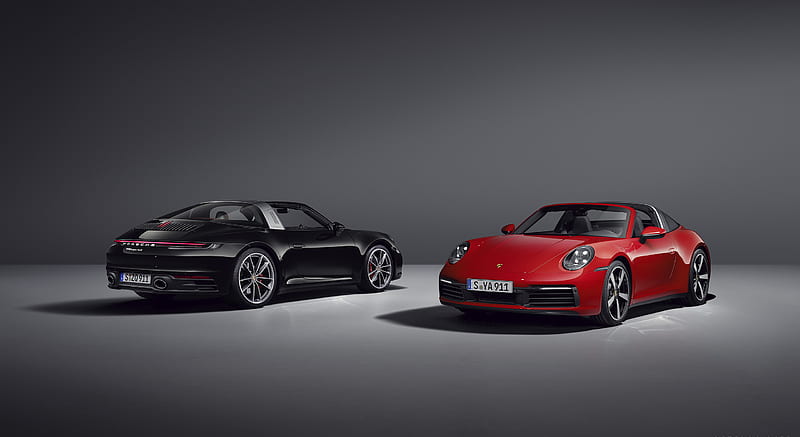 2021 Porsche 911 Targa 4S and Targa 4 , car, HD wallpaper