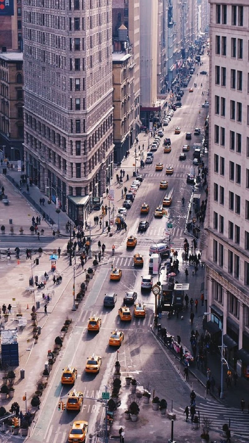 New York, aerial view, huawei, iphone, oneplus, realmi, samsung, street, usa, xiaomi, HD phone wallpaper