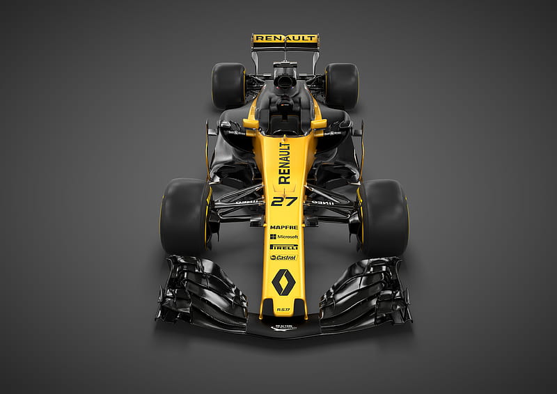 Formula 1, castrol, f1, france, microsoft, pirelli, renault, yellow, HD wallpaper