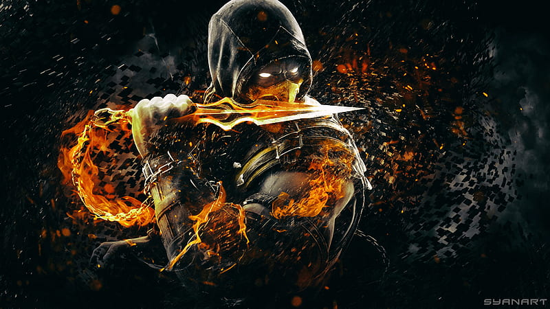 Mortal Kombat X Scorpion Art, HD wallpaper