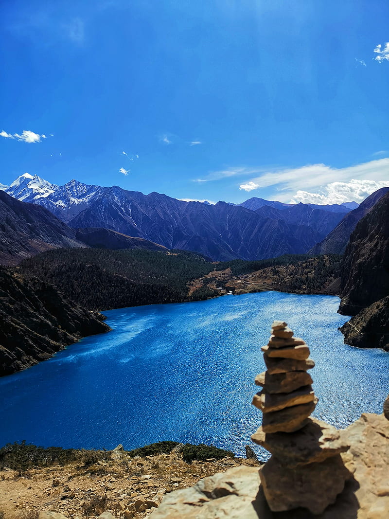 Shey phoksundo , full, lakes, md, mountain, mountains, HD phone wallpaper