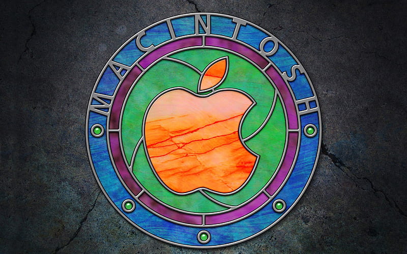 Apple computer, apple, pretty, colorful, mac, macintosh, tech, sign, bonito, pad, dsign, computer, color, phone, HD wallpaper