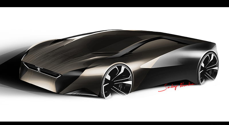Peugeot ONYX Concept - Design Sketch , car, HD wallpaper