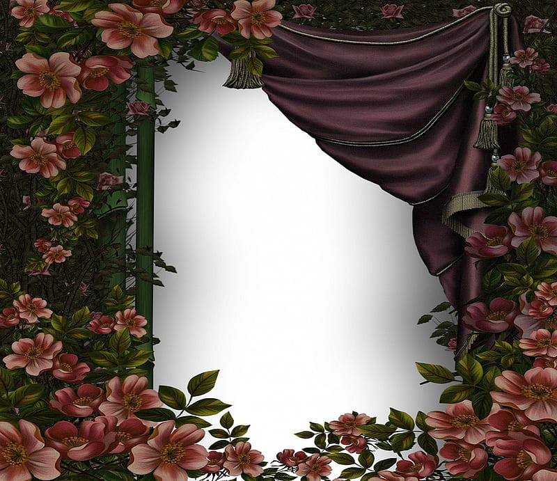 ✫Framework of Darkness✫, designs, frames, curtain, softness beauty, attractions in dreams, most ed, leaves, stock , darkness, clipart, flowers, resources, love four seasons, creative pre-made, drape, roses, weird things people wear, HD wallpaper