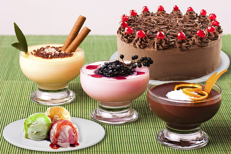 *** Sweet....yummy....***, cakes, desserts, food, pudding, HD wallpaper