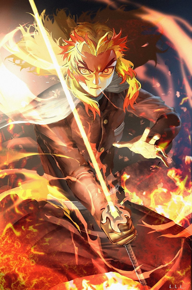 Flame hashira, demon slayer flamehashira, rengoku, HD phone wallpaper |  Peakpx