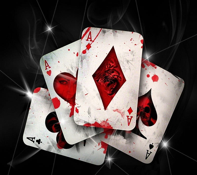 Blood Aces, ace, card, cards, dark, dead, game, hand, poker, HD wallpaper |  Peakpx
