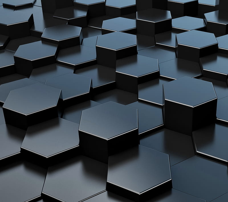3D Hexagons, geometry, honeycombs, HD wallpaper