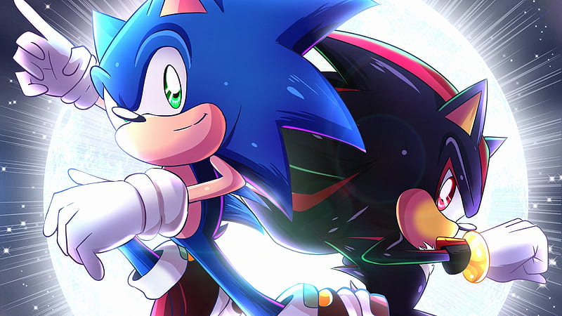 Sonic and Shadow Clash Wallpaper version by NibrocRock on DeviantArt