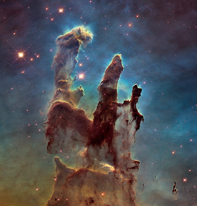Pillars of creation, hubble space telescope, nasa, nebula, andromeda,  universe, HD phone wallpaper | Peakpx