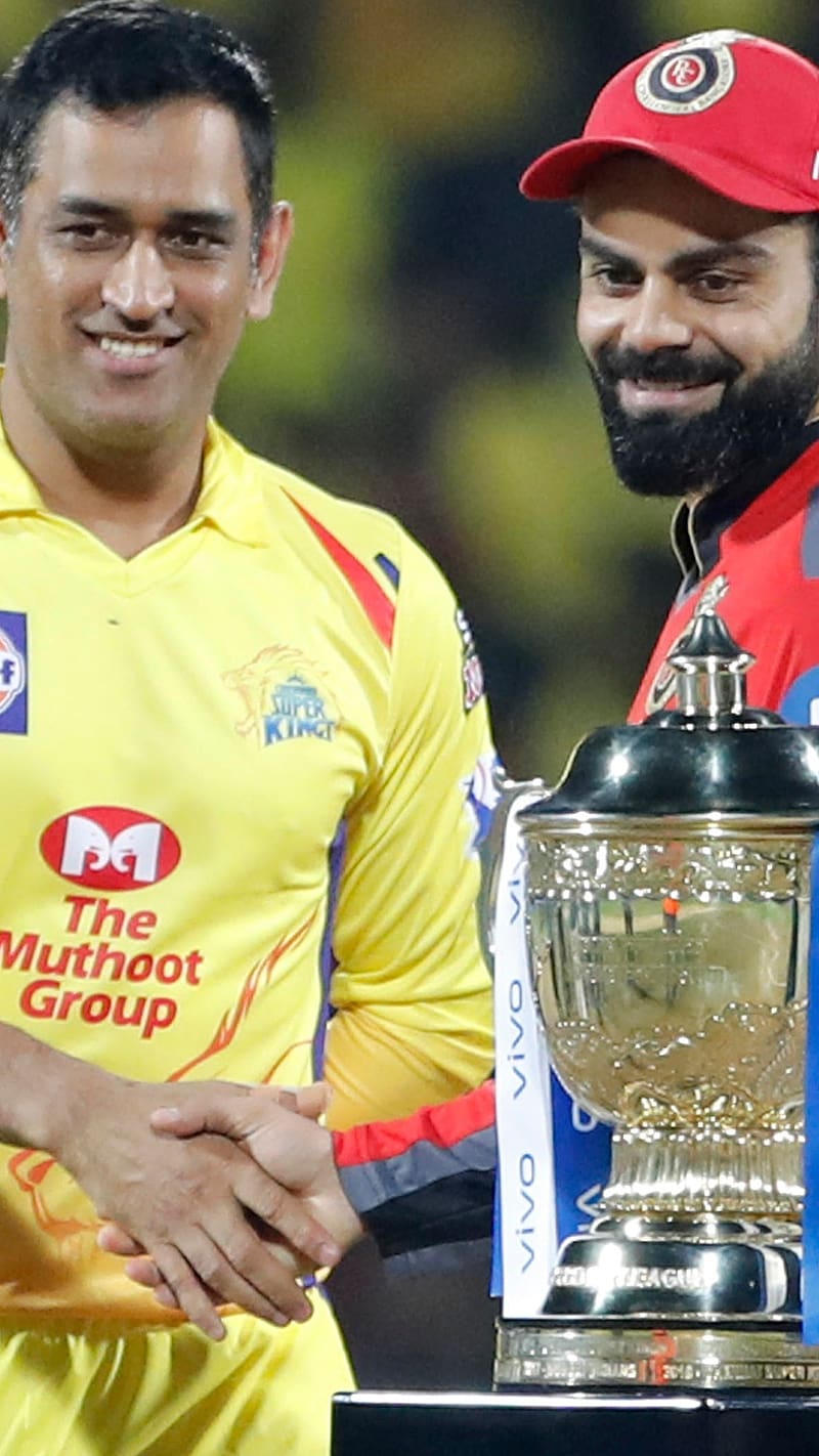 1080P free download Dhoni And Virat Kohli With Ipl Trophy, dhoni and