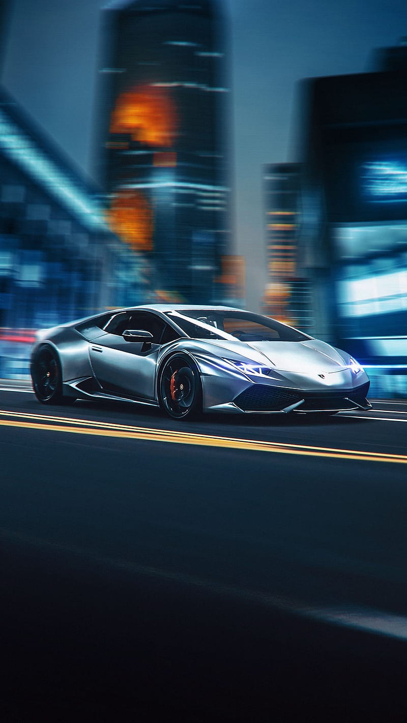 Lamborghini, auto, car, fast, italy, lambo, silver, super, HD phone wallpaper