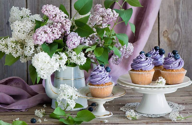 Still Life, with love, lilac, cookies, graphy, flowers, nature, lilacs, HD wallpaper