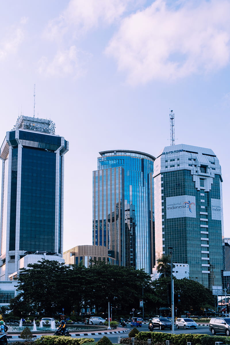 Jakarta, Indonesia, city, architecture, skyline, building, HD phone wallpaper