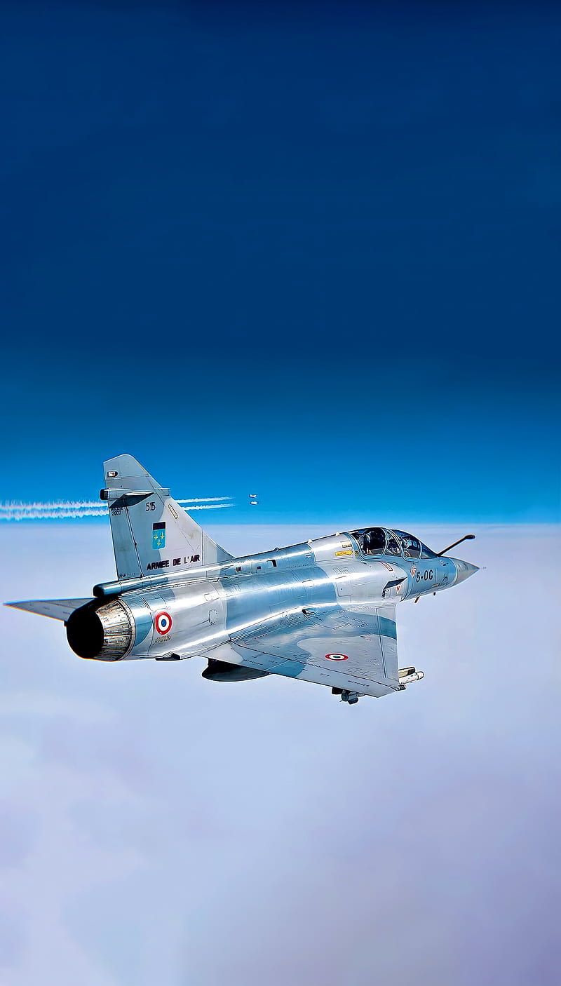 Mirage 2000 , air, aircraft, airplane, dassault, force, france, jet, jets, mirage 2000, plane, HD phone wallpaper