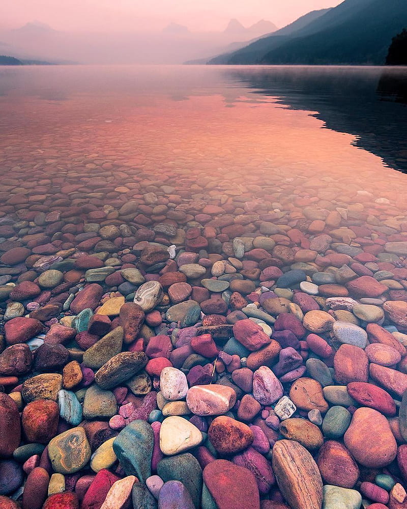 Rocas en el lago , landscape, lake, lakes, nature, piedras paisaje, HD phone wallpaper