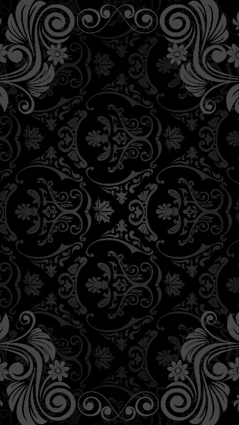 Gb Whatsapp, paisley black, f m whatsapp, pattern, HD phone wallpaper