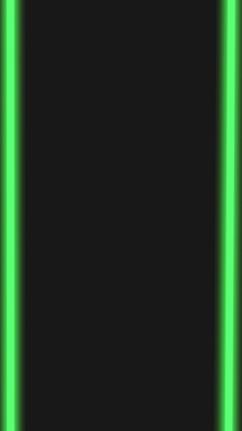 Green Edge Lines, FMYury, Green, abstract, black, color, colorful, colors, edges, frame, gradient, light, lighting, lines, HD phone wallpaper
