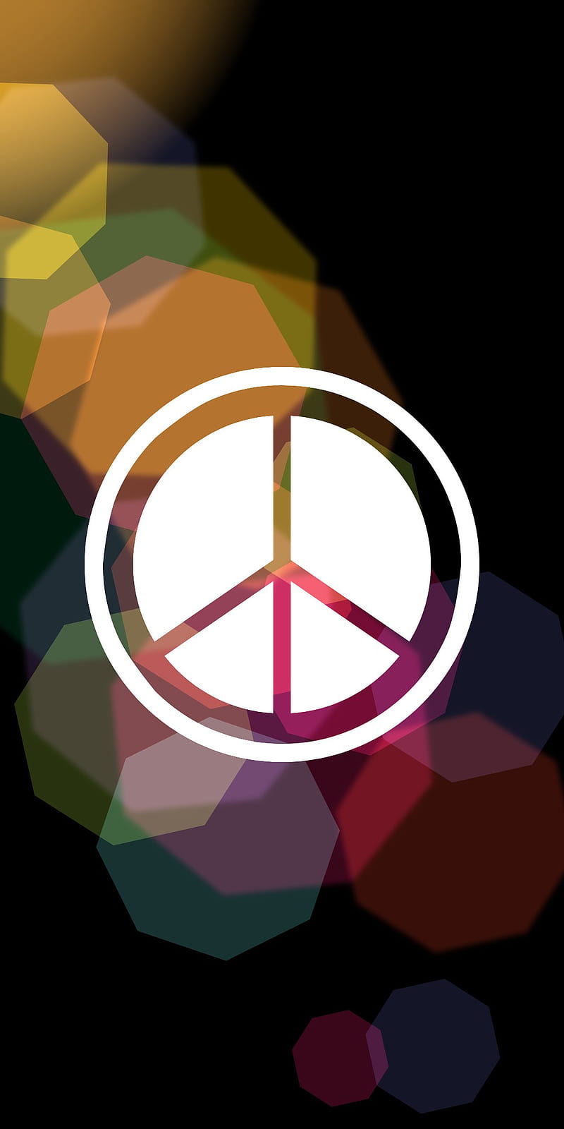 Peace and Love 1, android, cellphone, cover, iphone, logo, rainbow, samsung, HD phone wallpaper