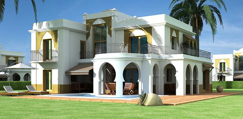 Villa Camiela , architecture, modern, house, villa, tropical, HD wallpaper