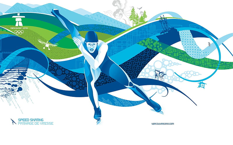 Speed skating-2010 Winter Olympics Sport Events, HD wallpaper