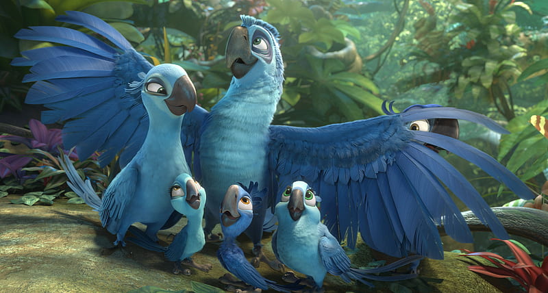 Rio 2 14 Poster Family Movie Pasare Parrot Macaw Rio 2 Blue Hd Wallpaper Peakpx