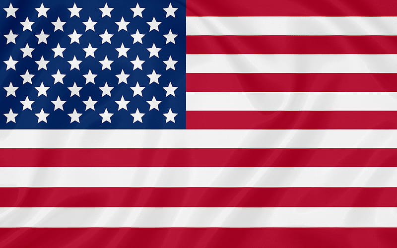 US flag silk texture, USA, American flag, flag of USA, HD wallpaper