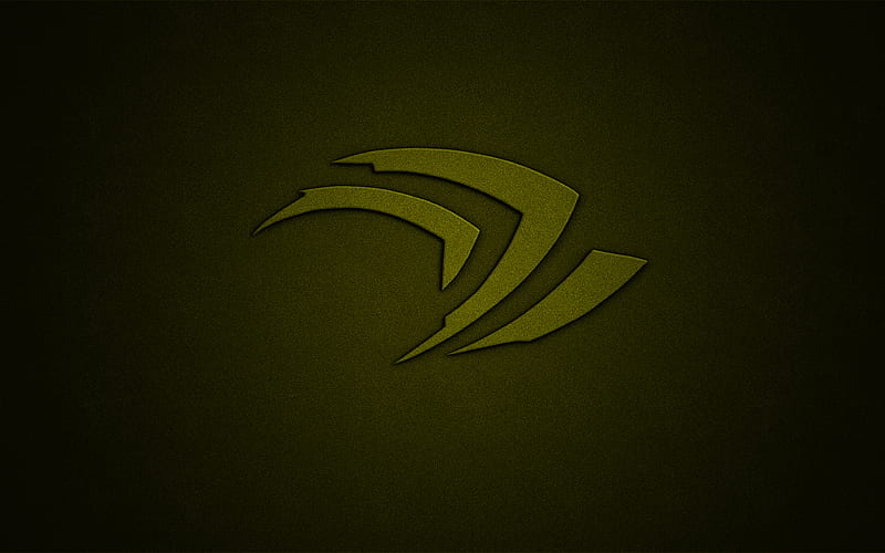 Nvidia yellow logo yellow grunge background, Nvidia, brands, creative, Nvidia 3D logo, grunge art, Nvidia logo, HD wallpaper