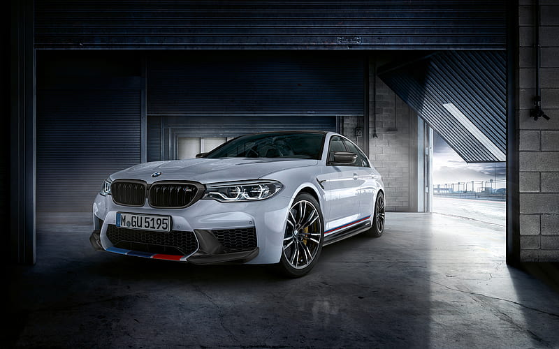 BMW M5, F90, garage, 2018 cars, M Performance, tuning, new m5 german cars, BMW, HD wallpaper