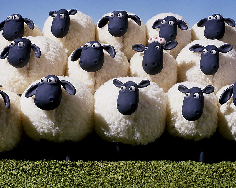 Shaun the Sheep, sheep, shaun, country, cartoon, HD wallpaper
