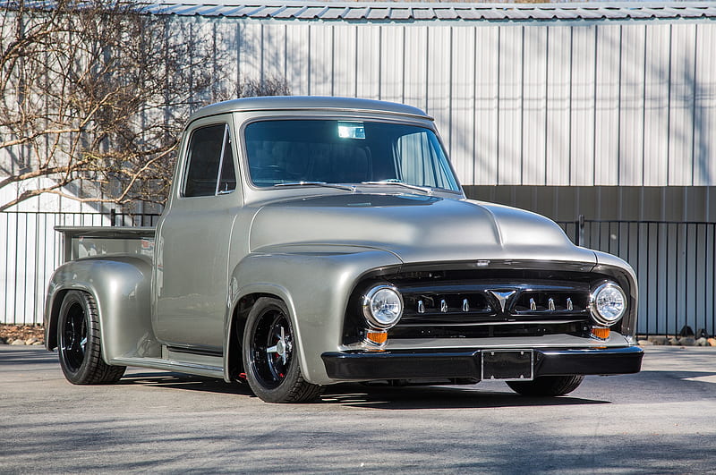 1953 ford f100, fence, truck, pick up, ford, HD wallpaper