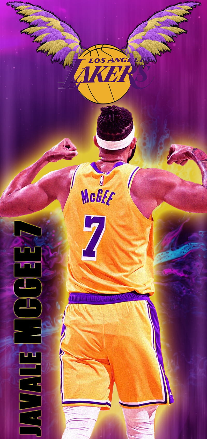 JaVale McGee NBA Los Angeles Lakers yellow stone background American  Basketball Player HD wallpaper  Peakpx