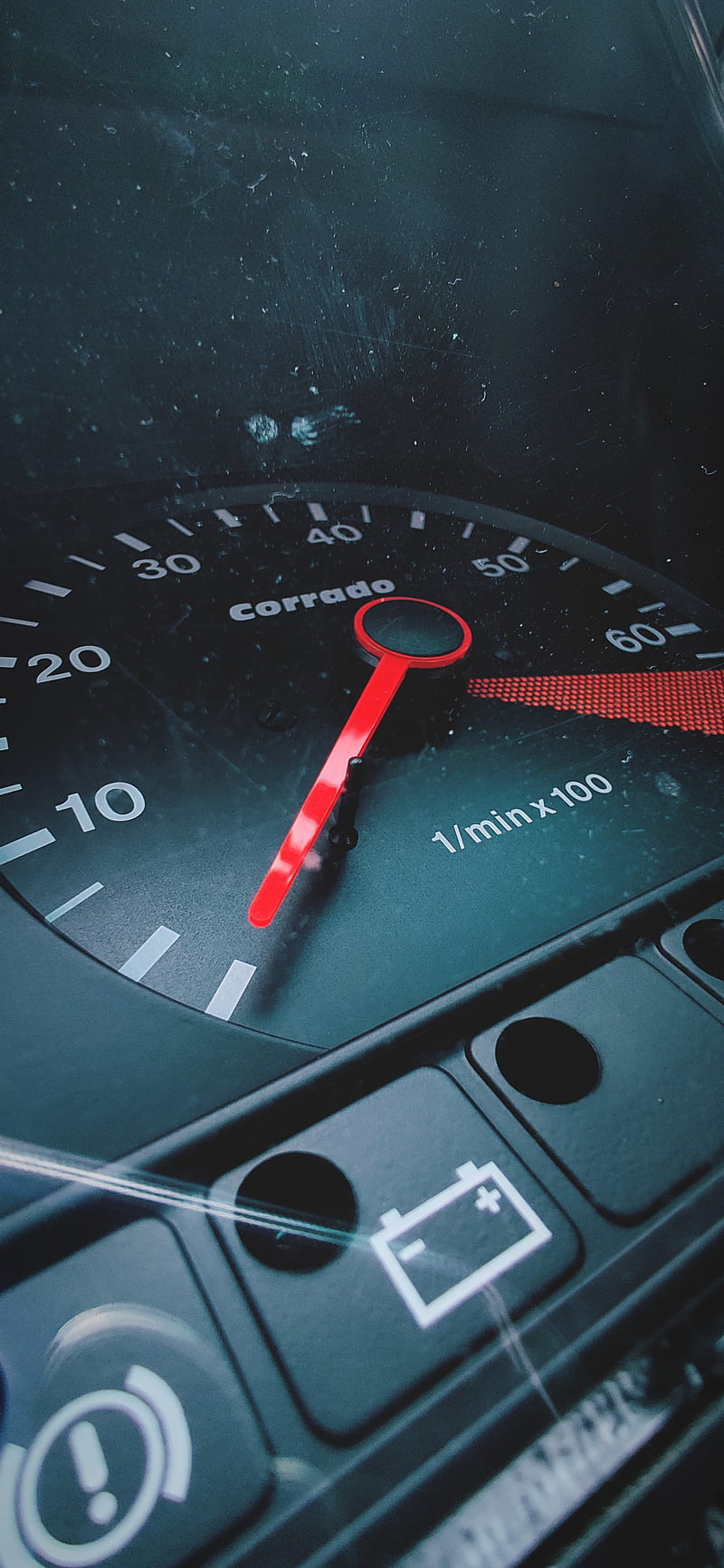 Corrado speedometer, car, dark, jdm, red, speed, tacho, vw, HD phone wallpaper