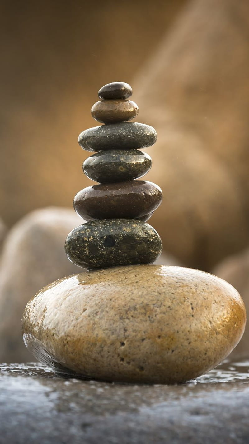 Balance wet stone, mindful, wellness, zen, HD phone wallpaper | Peakpx