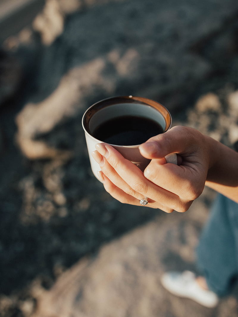mug, hand, fingers, coffee, drink, HD phone wallpaper