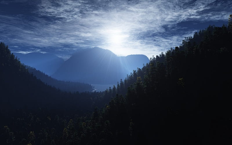 Montañas, relhom, vista, vista a las montañas, Fondo de pantalla HD