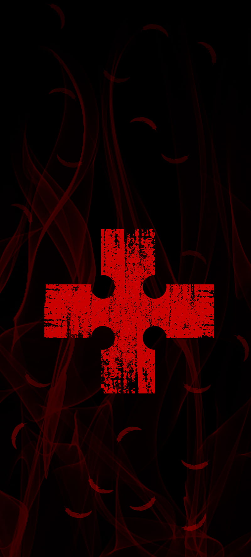Fire Force, blak, cross, dark, evangelist, red, symbol, HD phone wallpaper