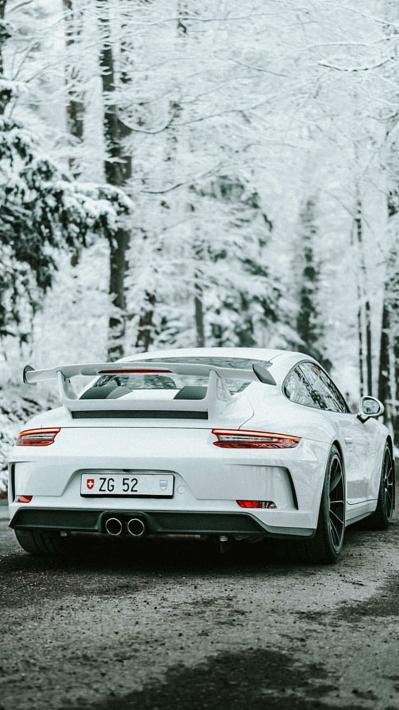 Camouflaged Porsche Gt3 White Car Supercar Sports America Snow Hd Mobile Wallpaper Peakpx