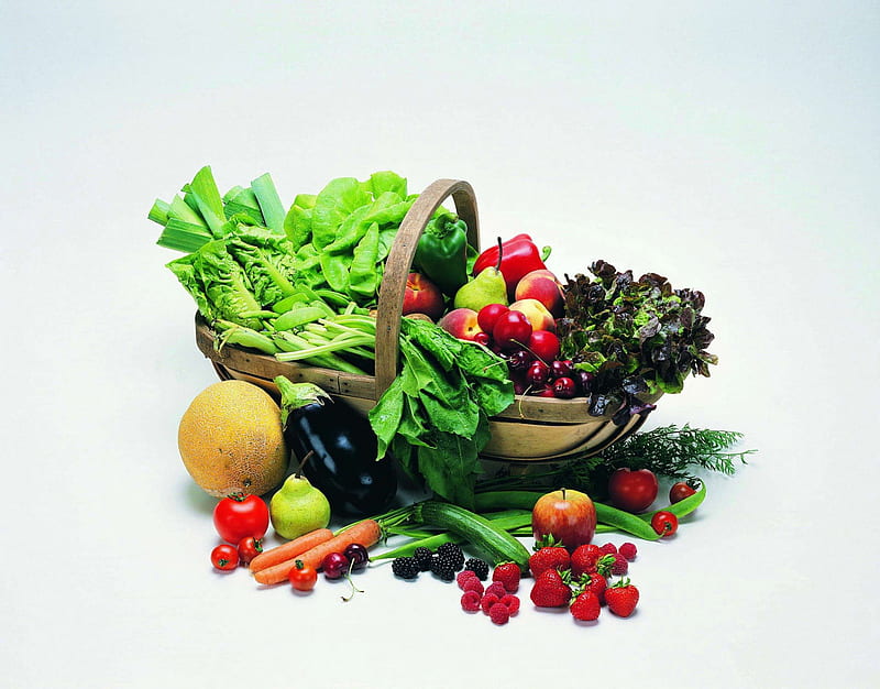 Vegetable, apple, Vegtable, fruit, food, HD wallpaper