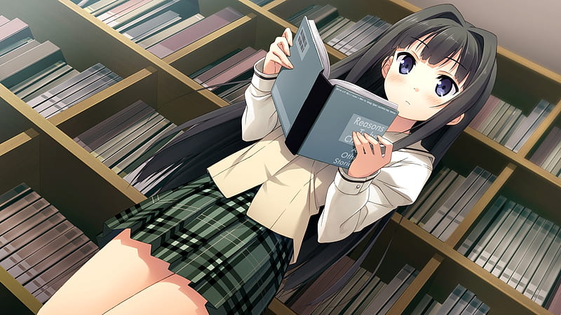 Reading book, game cg, kantoku, book, ayase sayuki, your diary, kawai,  cute, HD wallpaper | Peakpx