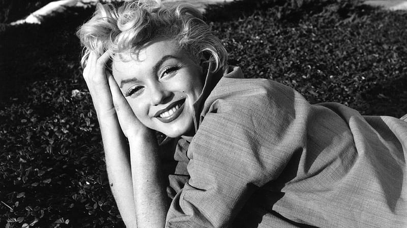 Marilyn Monroe, American actress, retro, portrait, smile, blonde, HD wallpaper