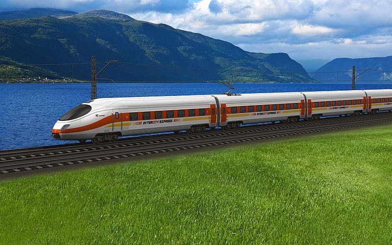 Train, Railroad, Vehicles, Electric Train, Intercity Express, HD wallpaper