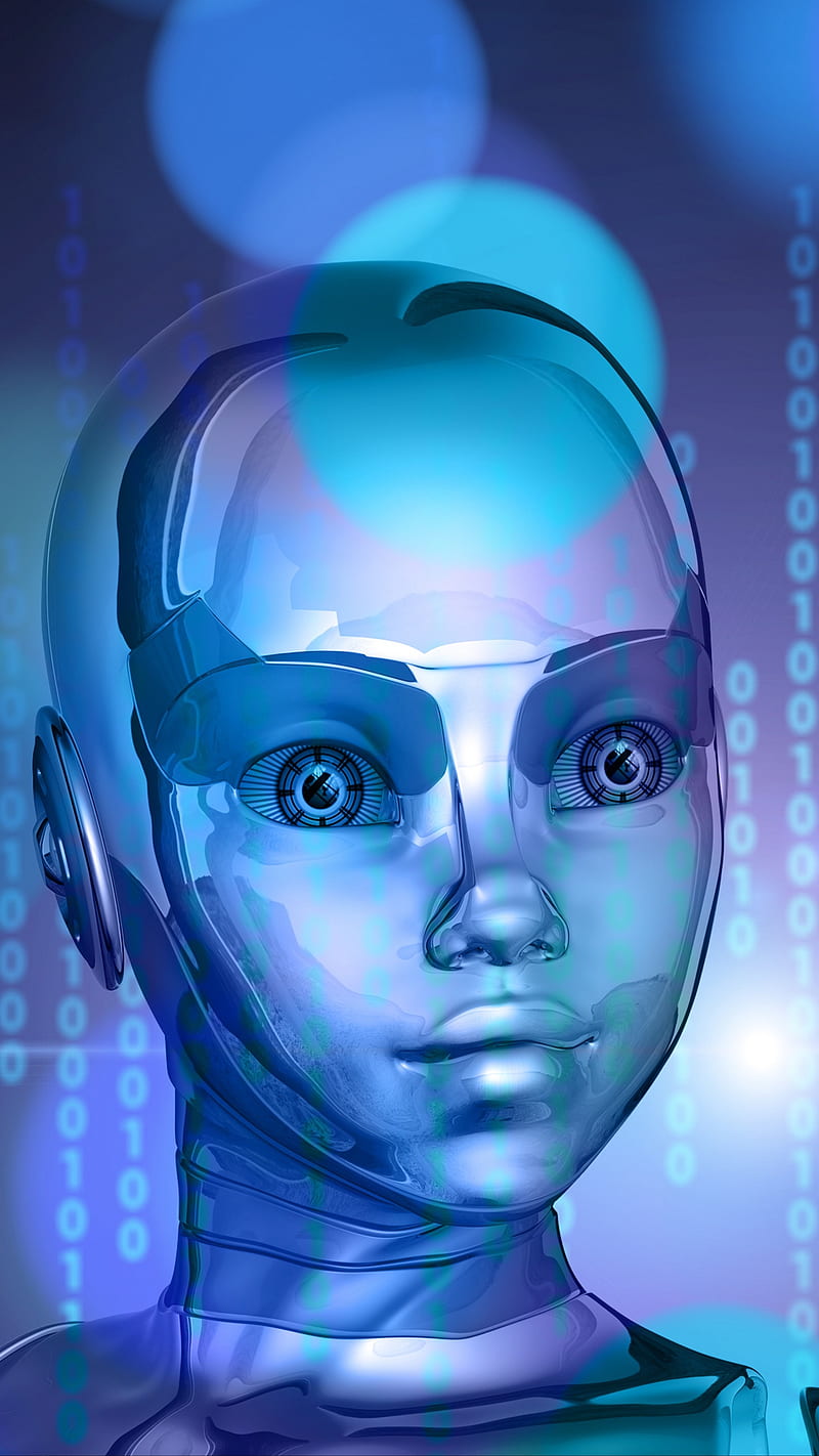 Robot Face , metal, cyborg, technology, HD phone wallpaper
