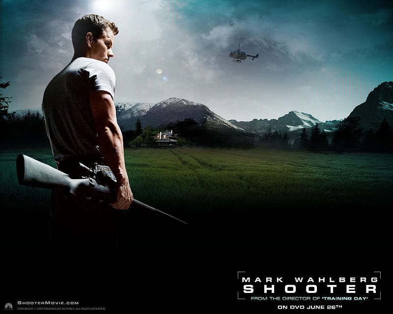 Shooter (2007), Stephen Hunter, action, 2007, film, Shooter, assissination, conspiracy, Movie, thriller, Point of Impact, Mark Wahlberg, Bob Lee Swagger, military, HD wallpaper