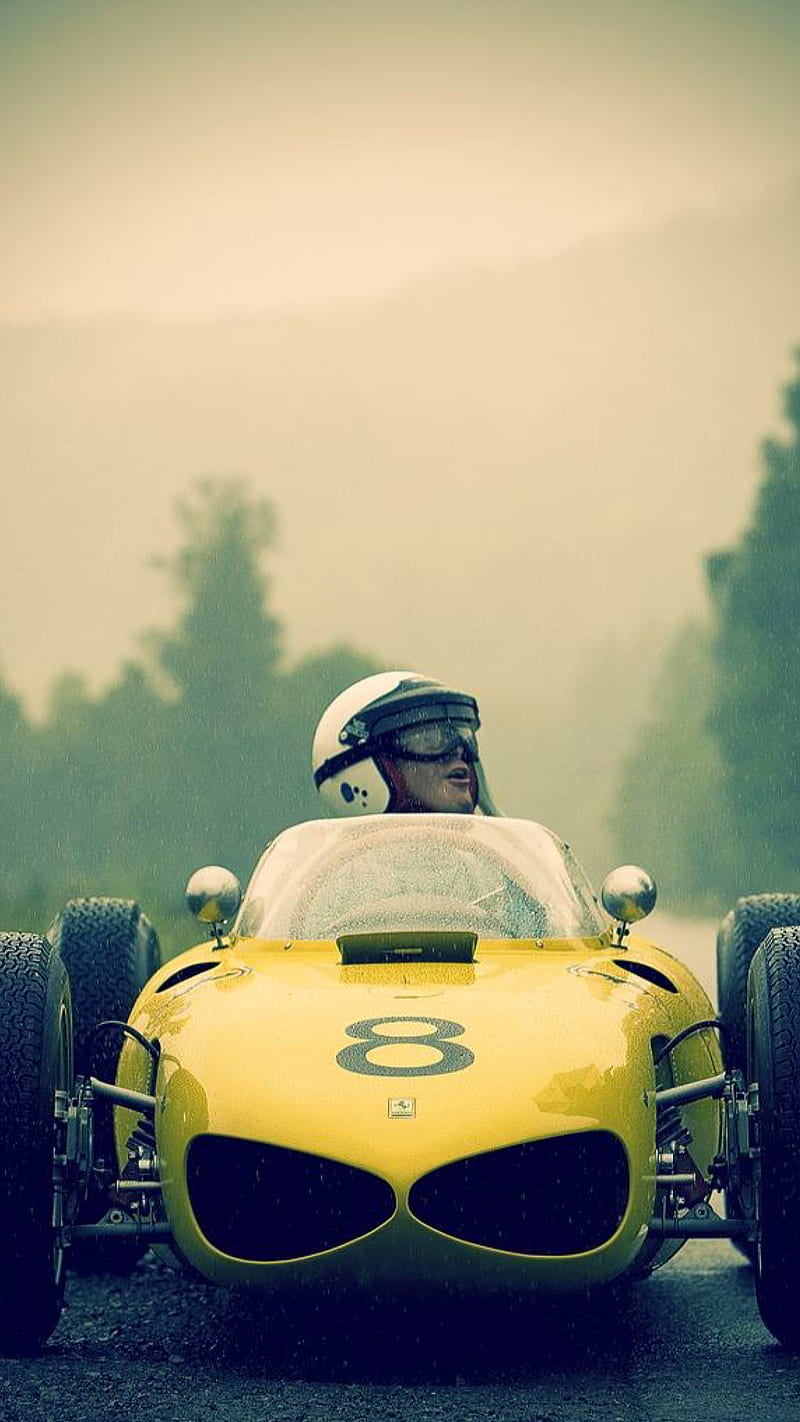f one driver, car, f1, ferrari, formula 1, race, speed, yellow, HD phone wallpaper