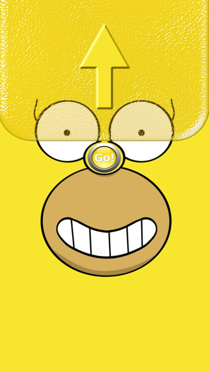 Homer Go, push, simpsons, start, xando, yellow, HD phone wallpaper