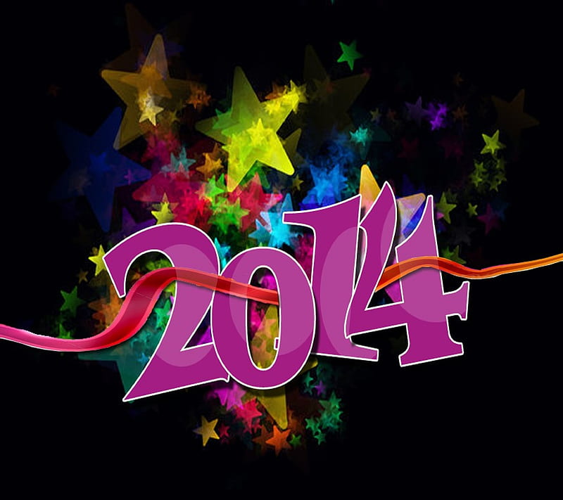 2014, happy new year, new year, party, stars, welcome new year, HD wallpaper